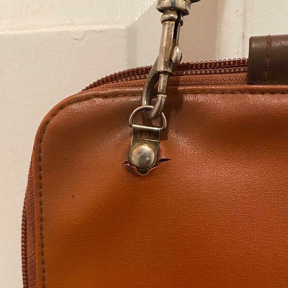 Dooney & Bourke Chestnut Leather Bag with Emblem - Picture 6 of 16
